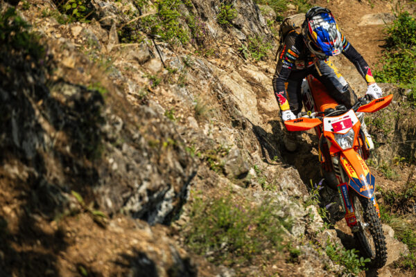 Manuel Lettenbichler of Germany performs during the second offroad day at Red Bull Romaniacs in Sibiu, Romania on July 24, 2025. // Attila Szabo / Red Bull Content Pool // SI202507241647 // Usage for editorial use only //